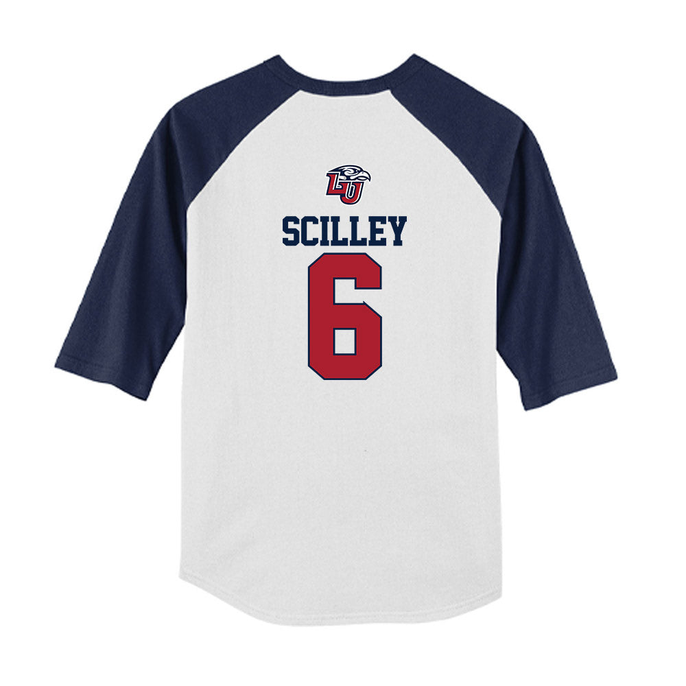 Liberty - NCAA Baseball : Landon Scilley - USA Raglan Youth Raglan T-Shirt-1