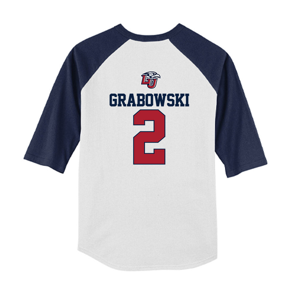 Liberty - NCAA Baseball : Dylan Grabowski - USA Raglan Youth Raglan T-Shirt-1