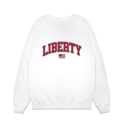 Liberty - NCAA Baseball : Joshua Campos - USA Raglan Premium Crewneck Sweatshirt-0