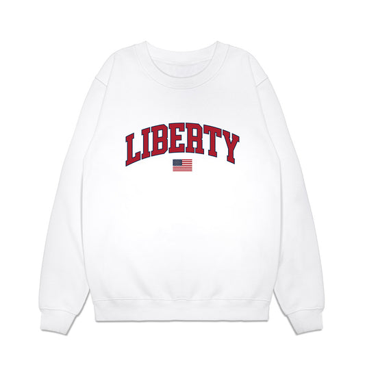 Liberty - NCAA Baseball : Kyle Hvidsten - USA Raglan Premium Crewneck Sweatshirt-0