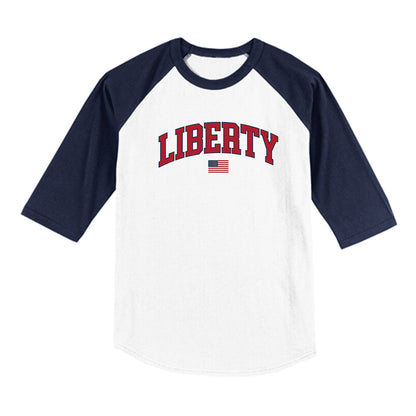 Liberty - NCAA Baseball : Jack Frankel - USA Raglan Raglan Shirt-0
