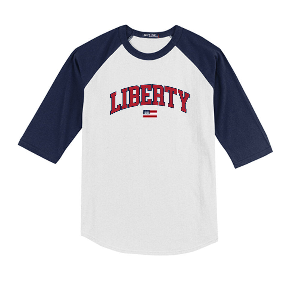 Liberty - NCAA Baseball : Landon Scilley - USA Raglan Youth Raglan T-Shirt-0