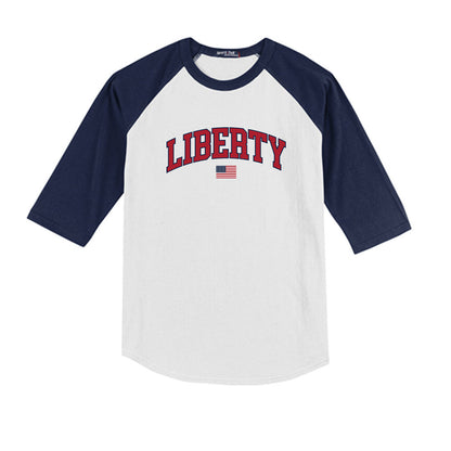 Liberty - NCAA Baseball : Tyler August - USA Raglan Youth Raglan T-Shirt-0