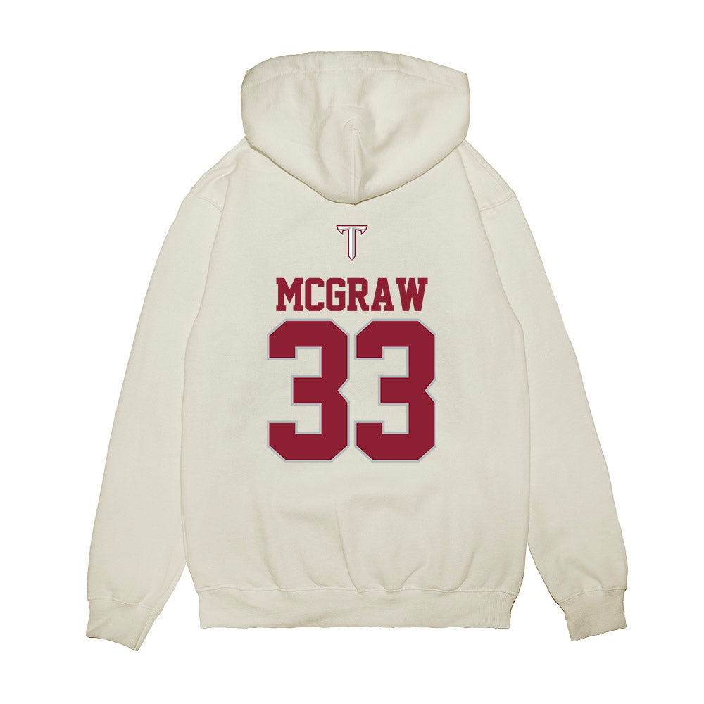 Troy - NCAA Baseball : Ty McGraw - USA Raglan Premium Hooded Sweatshirt-1