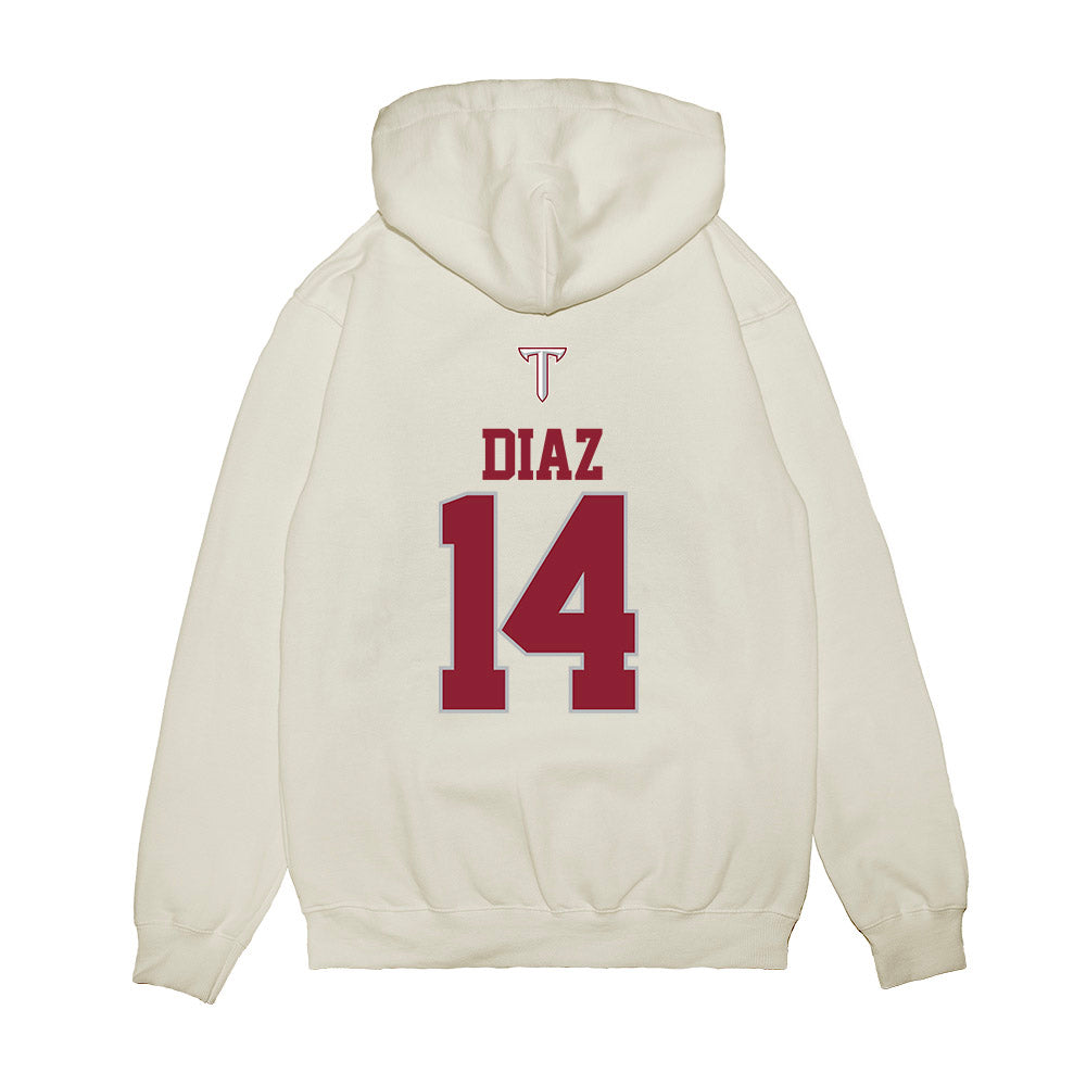Troy - NCAA Baseball : Zaid Diaz - USA Raglan Premium Hooded Sweatshirt-1