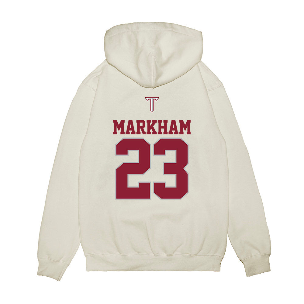 Troy - NCAA Baseball : Houston Markham - USA Raglan Premium Hooded Sweatshirt-1