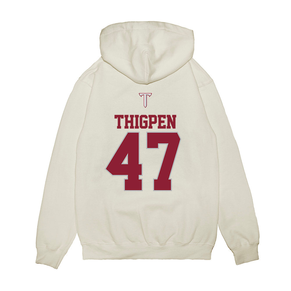 Troy - NCAA Baseball : Noah Thigpen - USA Raglan Premium Hooded Sweatshirt-1
