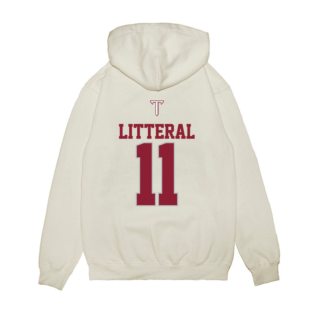 Troy - NCAA Baseball : Lucas Litteral - USA Raglan Premium Hooded Sweatshirt-1