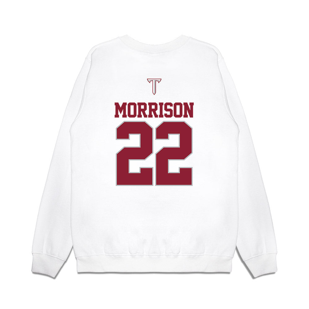 Troy - NCAA Baseball : Robert Morrison - USA Raglan Premium Crewneck Sweatshirt-1