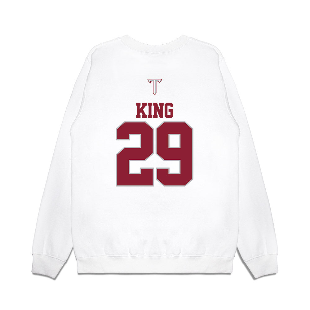 Troy - NCAA Baseball : Dylan King - USA Raglan Premium Crewneck Sweatshirt-1