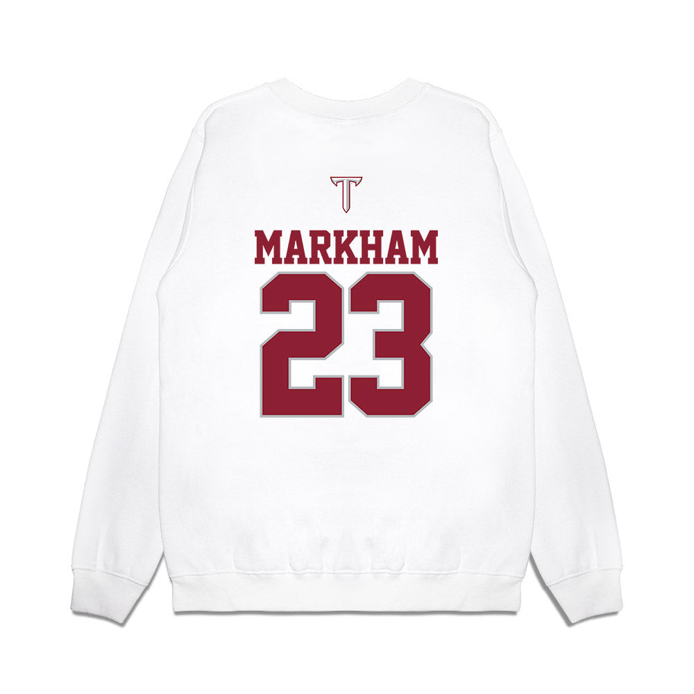 Troy - NCAA Baseball : Houston Markham - USA Raglan Premium Crewneck Sweatshirt-1