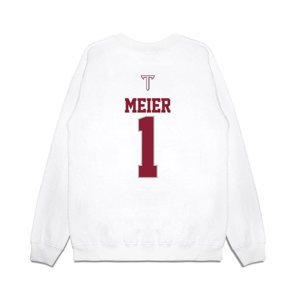 Troy - NCAA Baseball : Steven Meier - USA Raglan Premium Crewneck Sweatshirt-1