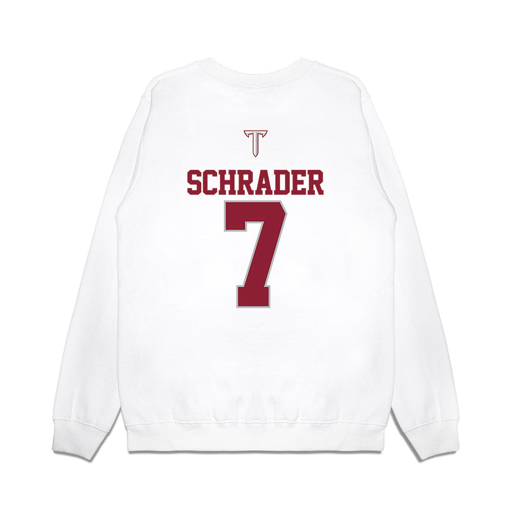 Troy - NCAA Baseball : Gavin Schrader - USA Raglan Premium Crewneck Sweatshirt-1