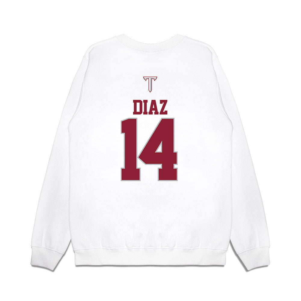 Troy - NCAA Baseball : Zaid Diaz - USA Raglan Premium Crewneck Sweatshirt-1