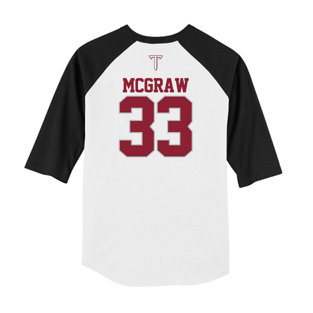 Troy - NCAA Baseball : Ty McGraw - USA Raglan Raglan Shirt-1