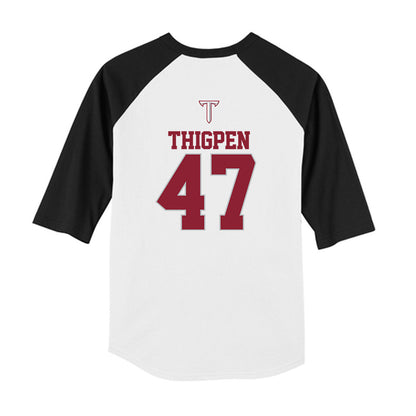 Troy - NCAA Baseball : Noah Thigpen - USA Raglan Youth Raglan T-Shirt-1