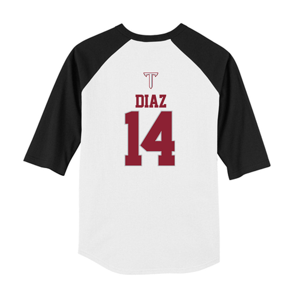 Troy - NCAA Baseball : Zaid Diaz - USA Raglan Youth Raglan T-Shirt-1