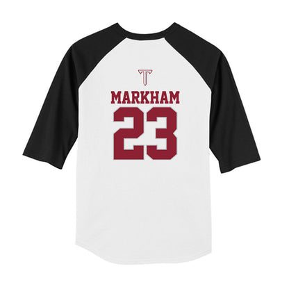 Troy - NCAA Baseball : Houston Markham - USA Raglan Youth Raglan T-Shirt-1