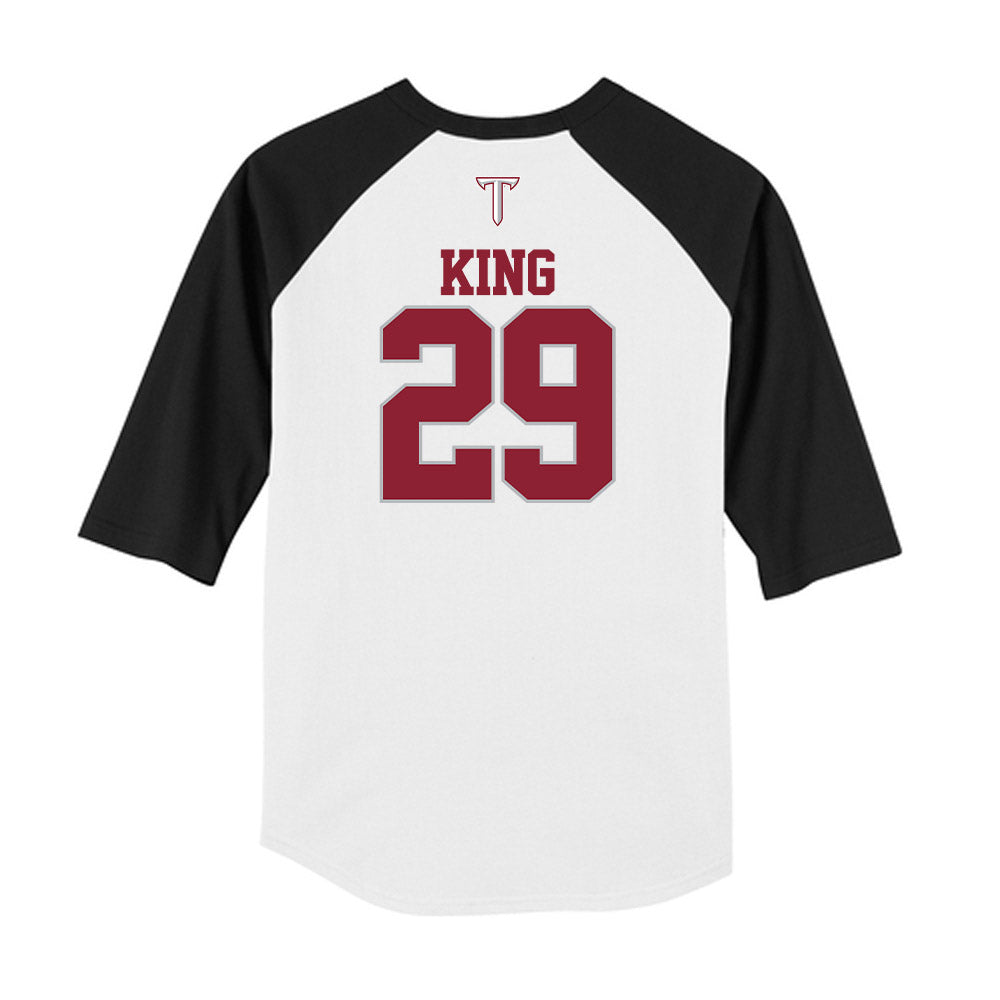 Troy - NCAA Baseball : Dylan King - USA Raglan Raglan Shirt-1