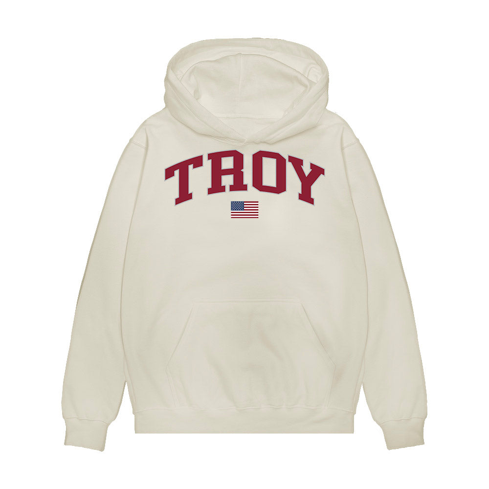 Troy - NCAA Baseball : Benjamin Stubbs - USA Raglan Premium Hooded Sweatshirt-0