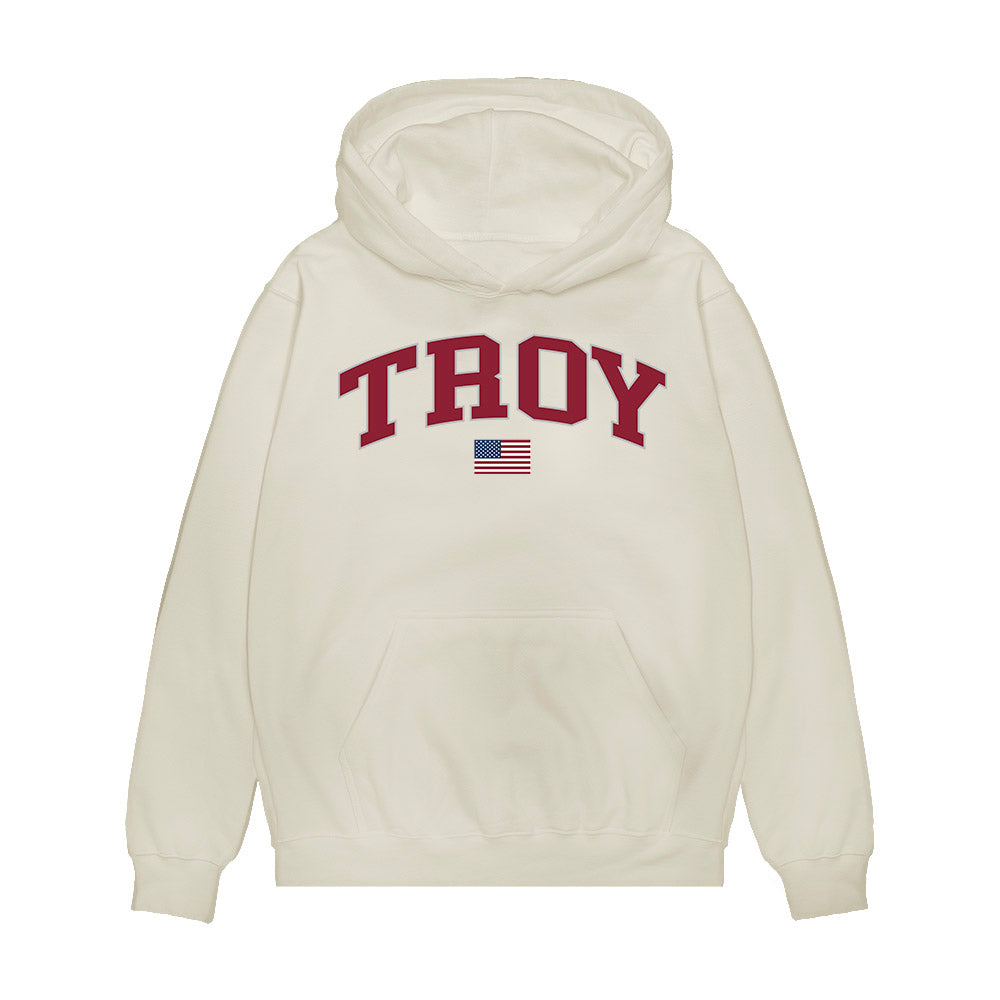 Troy - NCAA Baseball : Lucas Litteral - USA Raglan Premium Hooded Sweatshirt-0