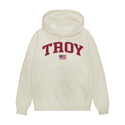 Troy - NCAA Baseball : Gregory McGraw - USA Raglan Premium Hooded Sweatshirt-0