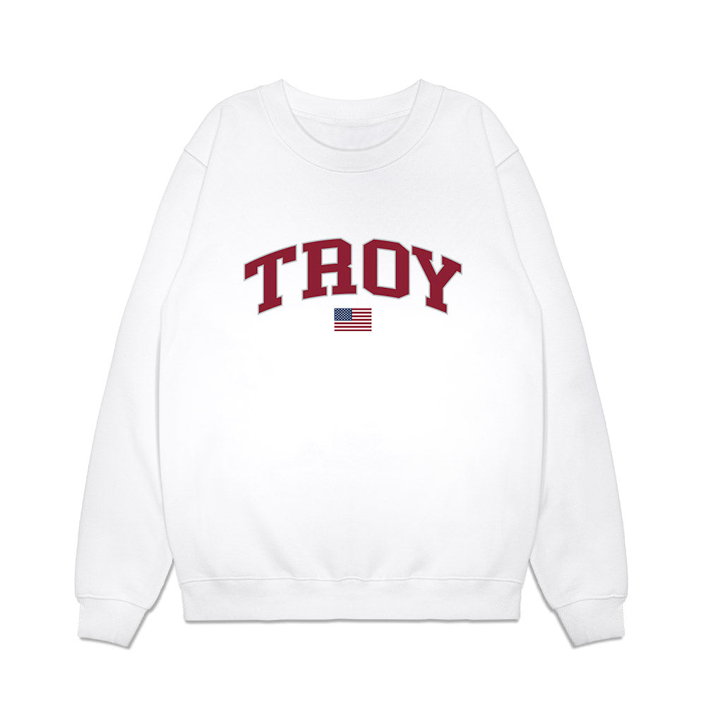 Troy - NCAA Baseball : Benjamin Stubbs - USA Raglan Premium Crewneck Sweatshirt-0