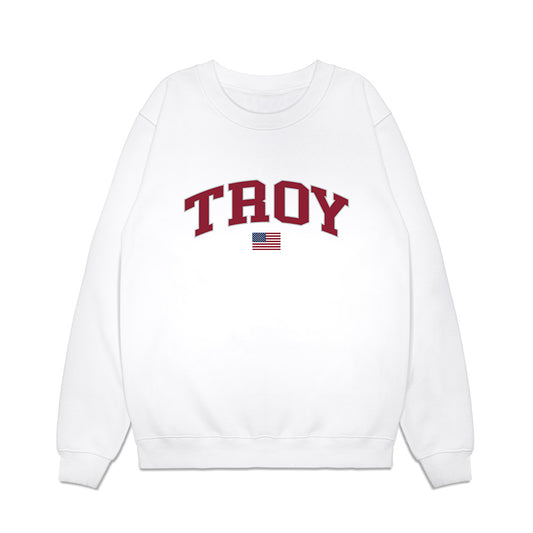 Troy - NCAA Baseball : Cole Garner - USA Raglan Premium Crewneck Sweatshirt-0