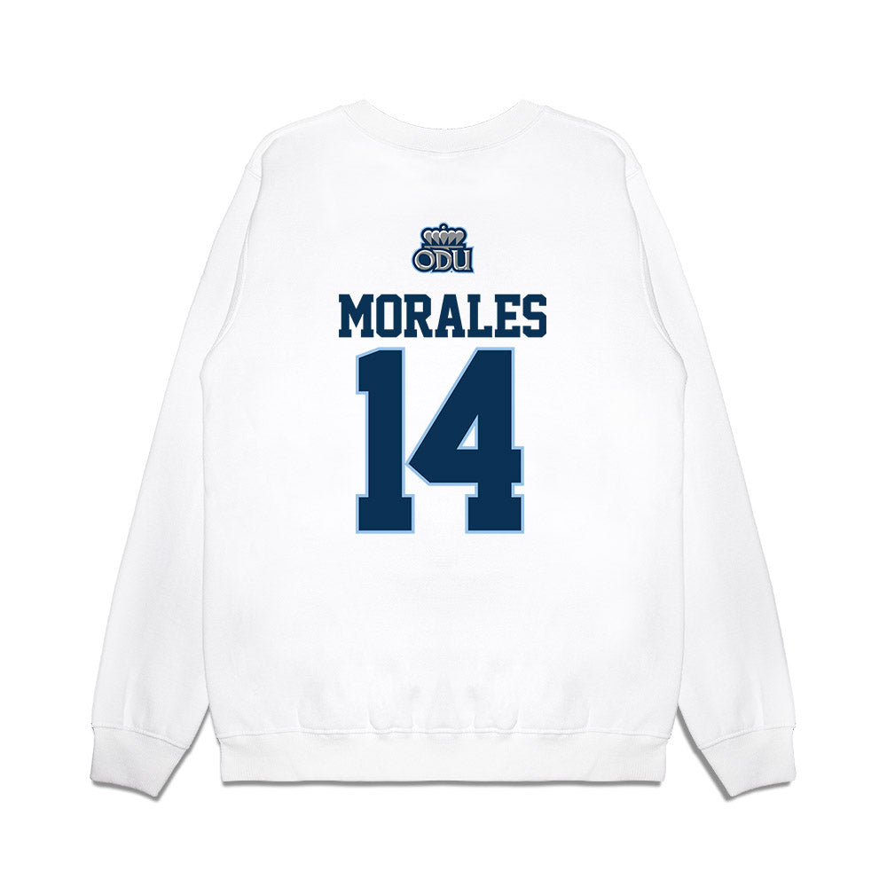 Old Dominion - NCAA Baseball : Efrain Morales - USA Raglan Premium Crewneck Sweatshirt-1