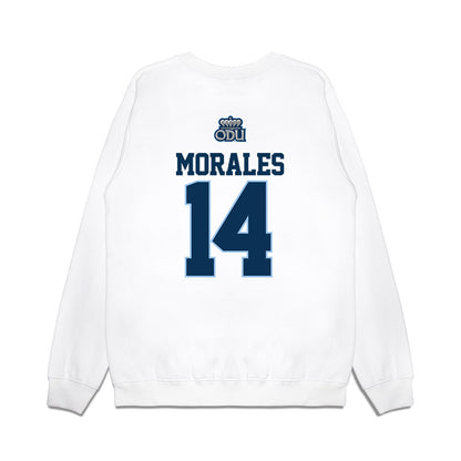 Old Dominion - NCAA Baseball : Efrain Morales - USA Raglan Premium Crewneck Sweatshirt-1