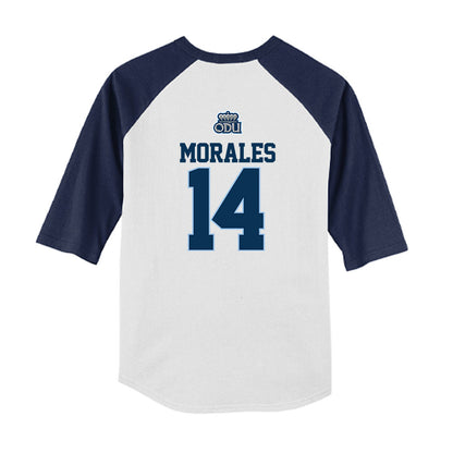 Old Dominion - NCAA Baseball : Efrain Morales - USA Raglan Youth Raglan T-Shirt-1