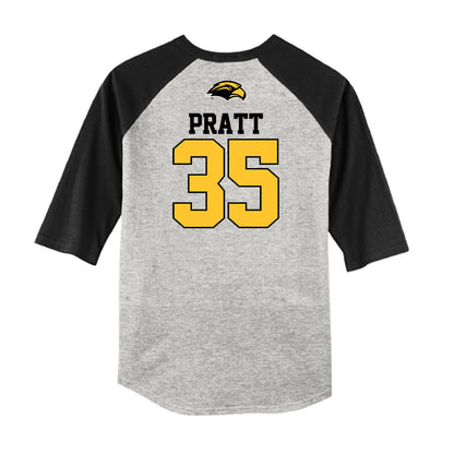 Southern Miss - NCAA Baseball : Logan Pratt - USA Raglan Shirt-1