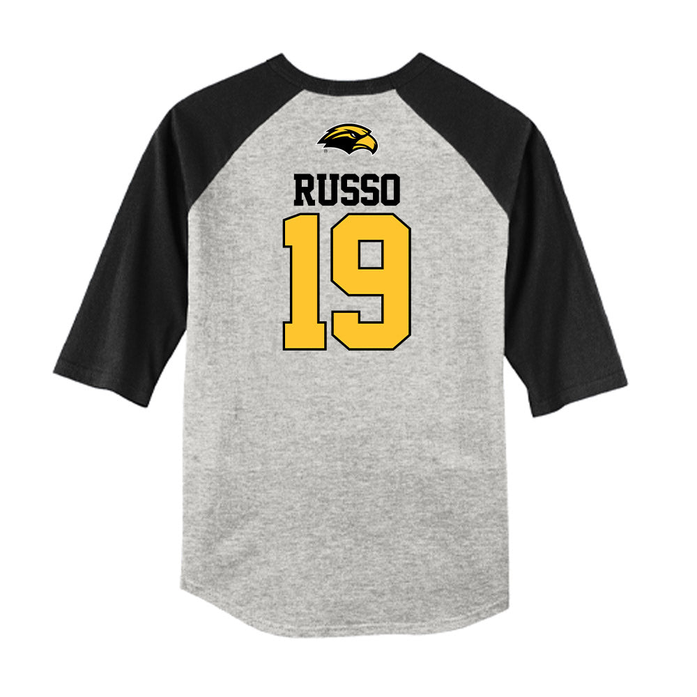 Southern Miss - NCAA Baseball : Matthew Russo - USA Raglan Shirt-1