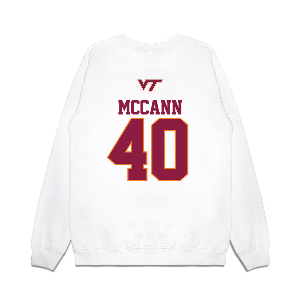 Virginia Tech - NCAA Baseball : David McCann - USA Premium Crewneck Sweatshirt-1
