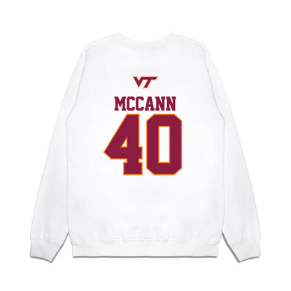 Virginia Tech - NCAA Baseball : David McCann - USA Premium Crewneck Sweatshirt-1