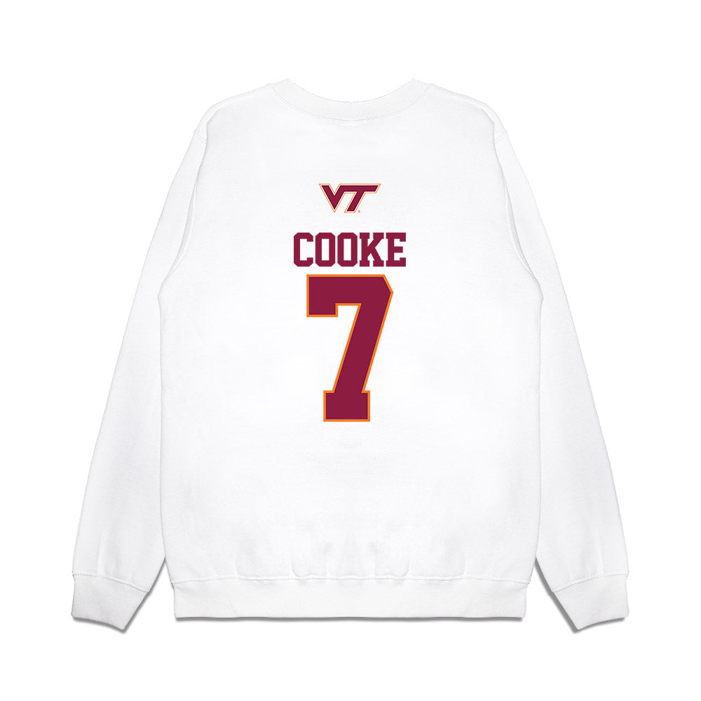 Virginia Tech - NCAA Baseball : Henry Cooke - USA Premium Crewneck Sweatshirt-1