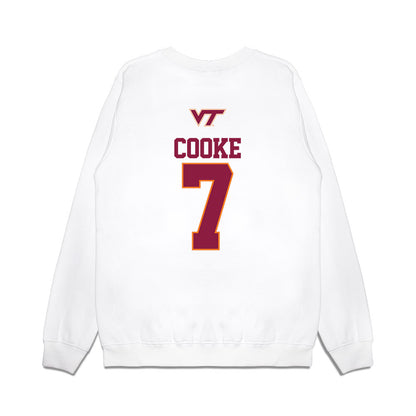 Virginia Tech - NCAA Baseball : Henry Cooke - USA Premium Crewneck Sweatshirt-1