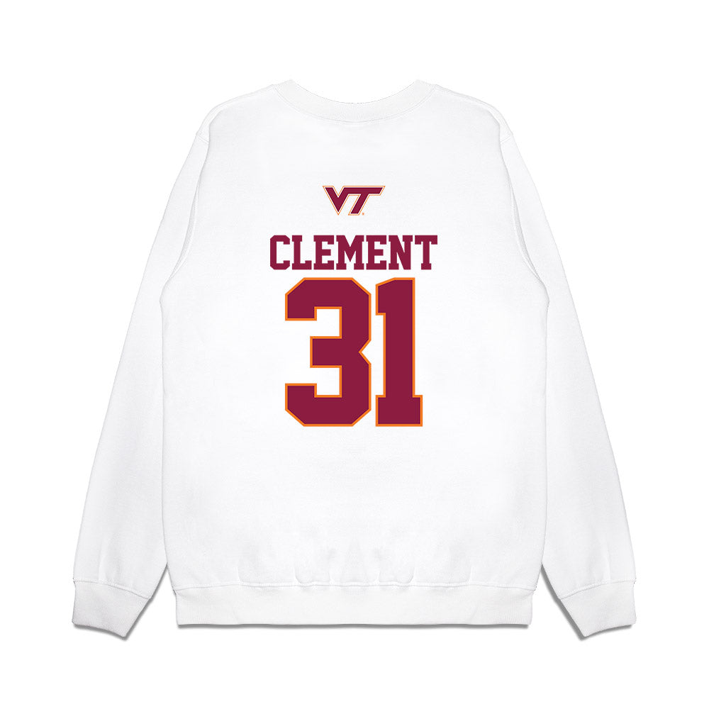 Virginia Tech - NCAA Baseball : Madden Clement - USA Premium Crewneck Sweatshirt-1
