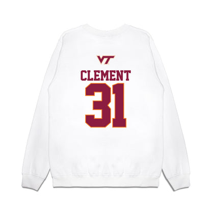 Virginia Tech - NCAA Baseball : Madden Clement - USA Premium Crewneck Sweatshirt-1