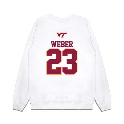 Virginia Tech - NCAA Baseball : Ben Weber - USA Premium Crewneck Sweatshirt-1