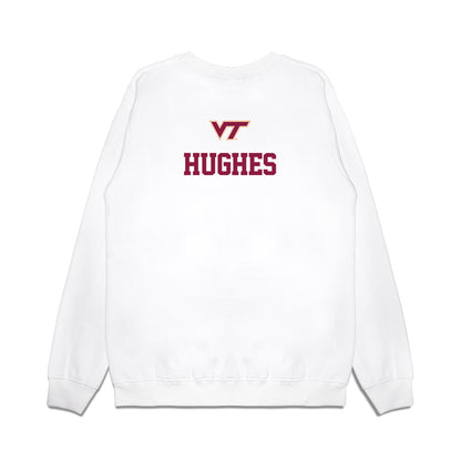 Virginia Tech - NCAA Baseball : Treyson Hughes - USA Premium Crewneck Sweatshirt-1