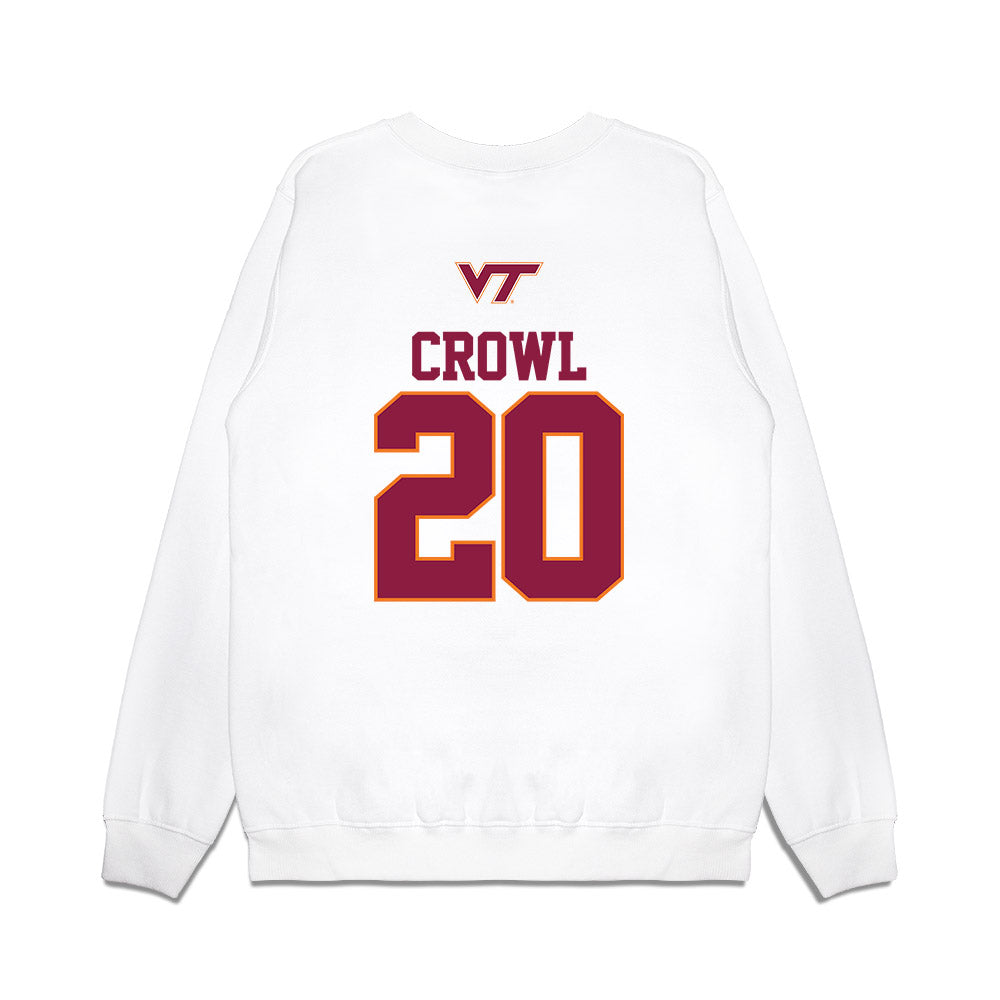 Virginia Tech - NCAA Baseball : Preston Crowl - USA Premium Crewneck Sweatshirt-1