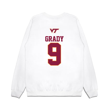 Virginia Tech - NCAA Baseball : Clay Grady - USA Premium Crewneck Sweatshirt-1