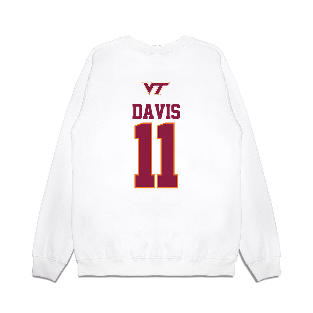Virginia Tech - NCAA Baseball : Jared Davis - USA Premium Crewneck Sweatshirt-1
