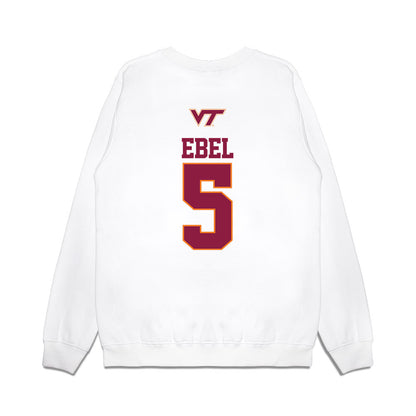 Virginia Tech - NCAA Baseball : Gehrig Ebel - USA Premium Crewneck Sweatshirt-1