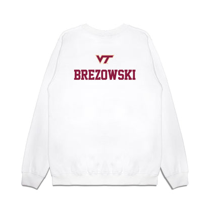 Virginia Tech - NCAA Baseball : Josh Brezowski - USA Premium Crewneck Sweatshirt-1