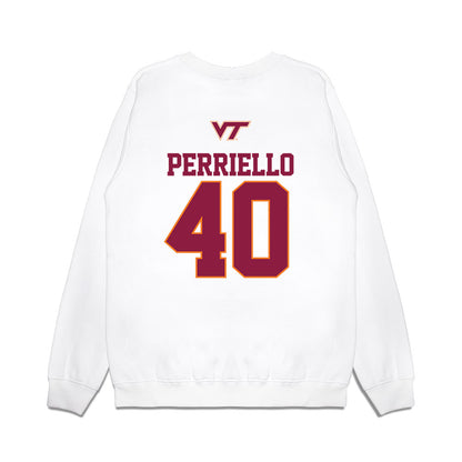 Virginia Tech - NCAA Baseball : Luca Perriello - USA Premium Crewneck Sweatshirt-1