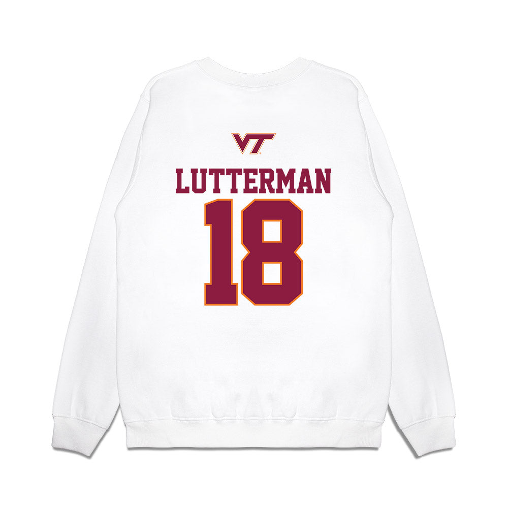 Virginia Tech - NCAA Baseball : Hudson Lutterman - USA Premium Crewneck Sweatshirt-1