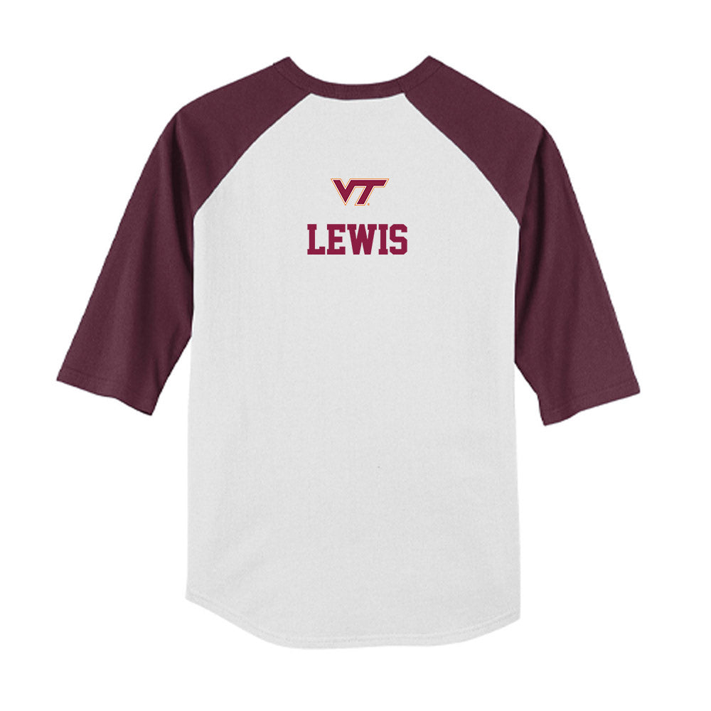 Virginia Tech - NCAA Baseball : David Lewis - USA Youth Raglan T-Shirt-1