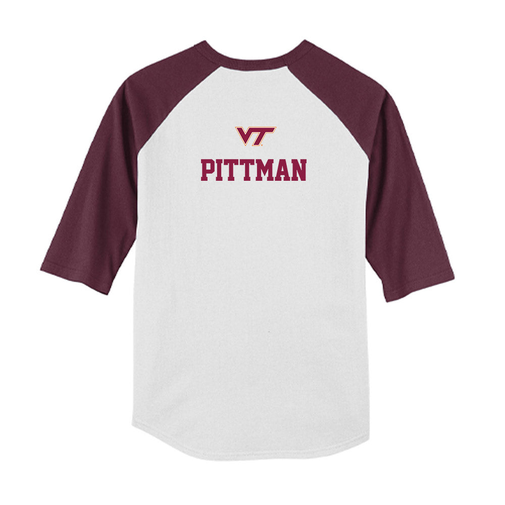 Virginia Tech - NCAA Baseball : Cameron Pittman - USA Youth Raglan T-Shirt-1